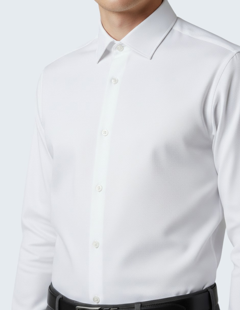 Camisa de vestir de algodón manga larga para hombre 3