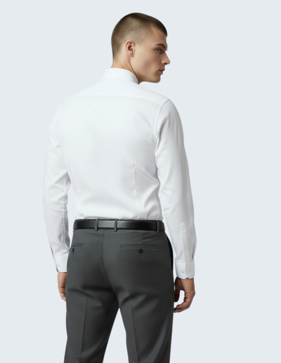 Camisa de vestir de algodón manga larga para hombre 4