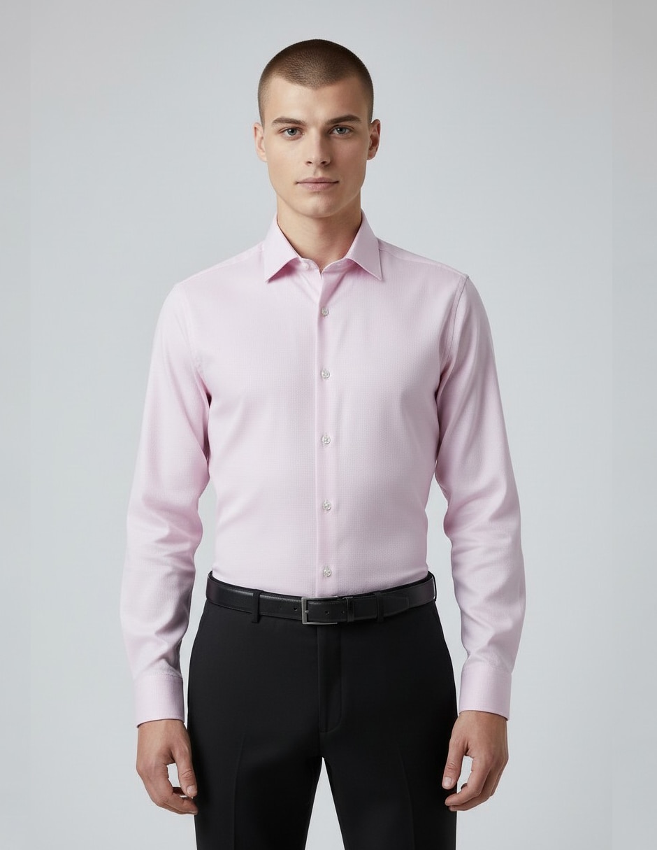 Camisa formal manga larga para hombre
