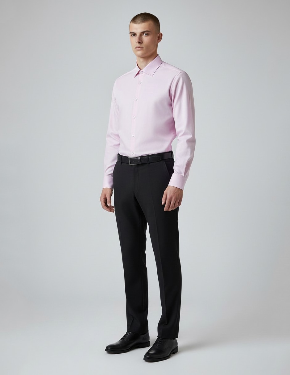 Camisa formal manga larga para hombre 4