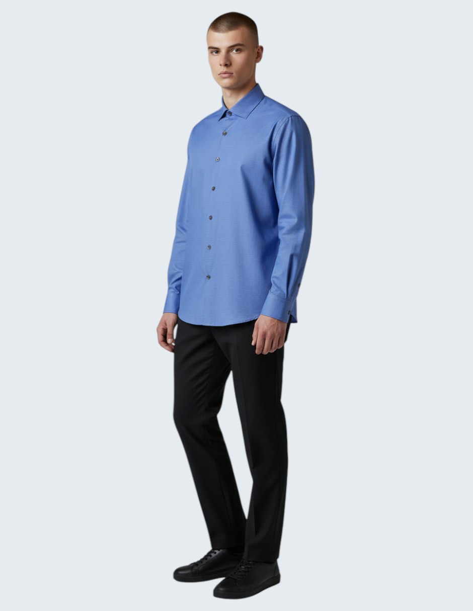 Camisa de vestir de algodón manga larga para hombre 3
