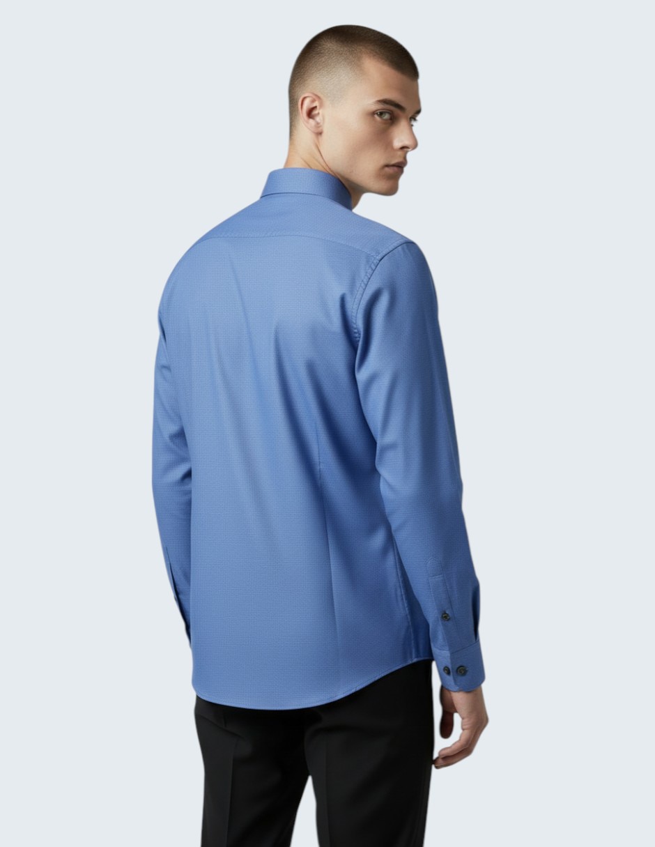 Camisa de vestir de algodón manga larga para hombre 4