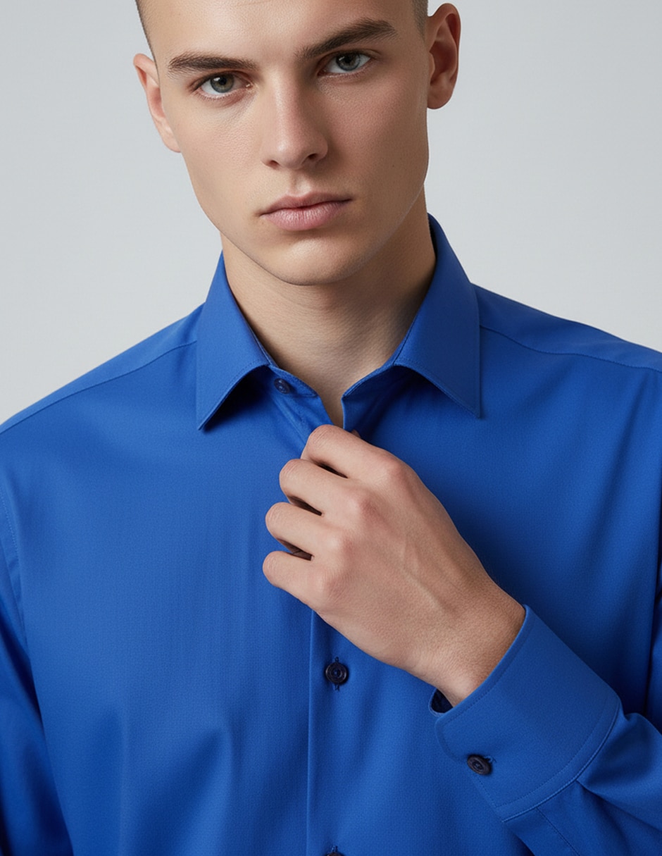 Camisa de vestir manga larga para hombre 9