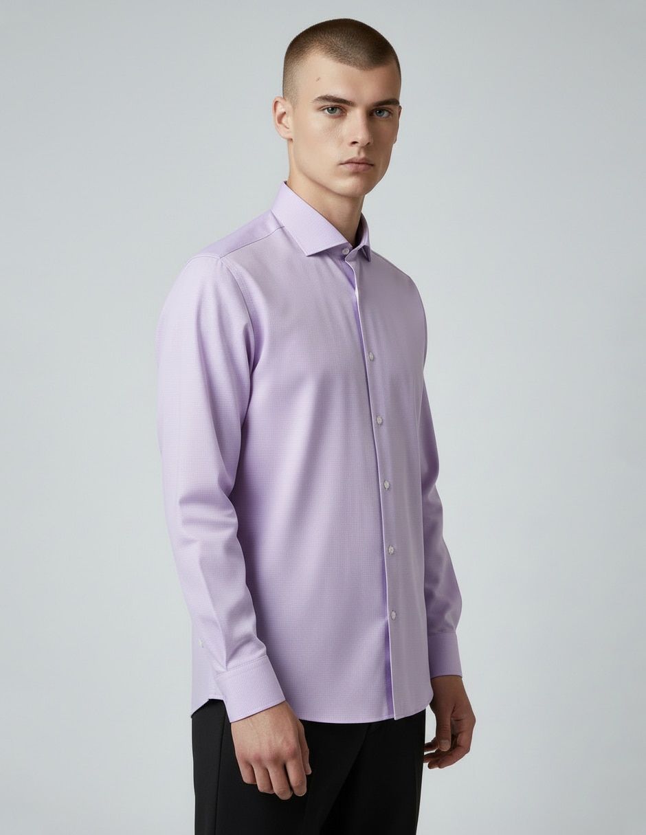 Camisa de vestir de algodón manga larga para hombre Camisa de vestir de algodón manga larga para hombre