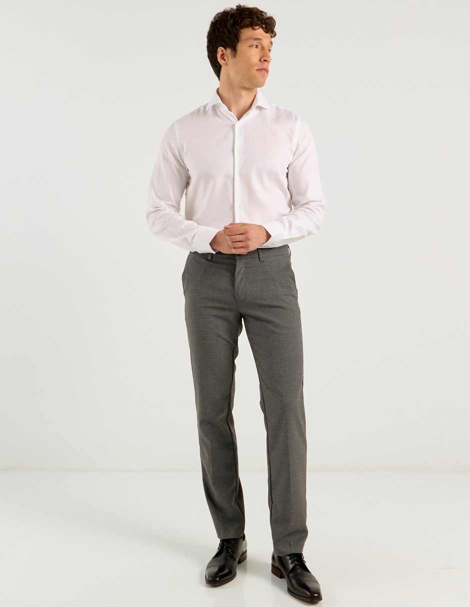 Camisa formal de algod—n manga larga para hombre 8