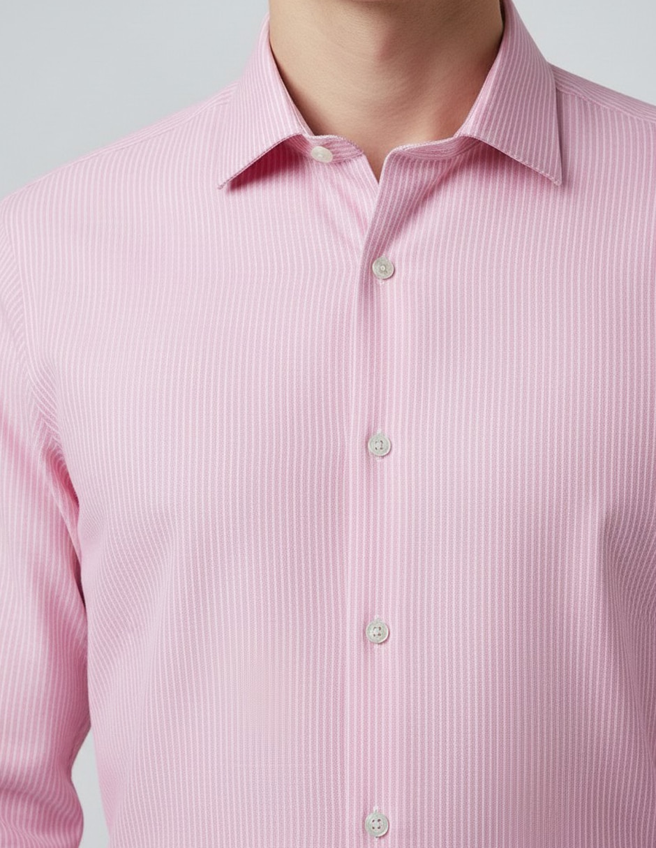 Camisa formal manga larga para hombre 2