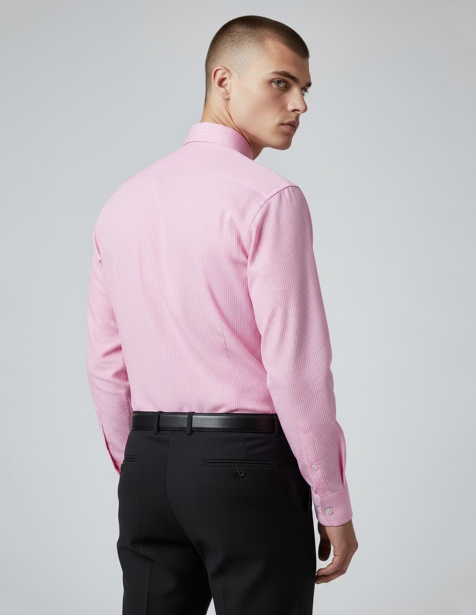 Camisa formal manga larga para hombre 4