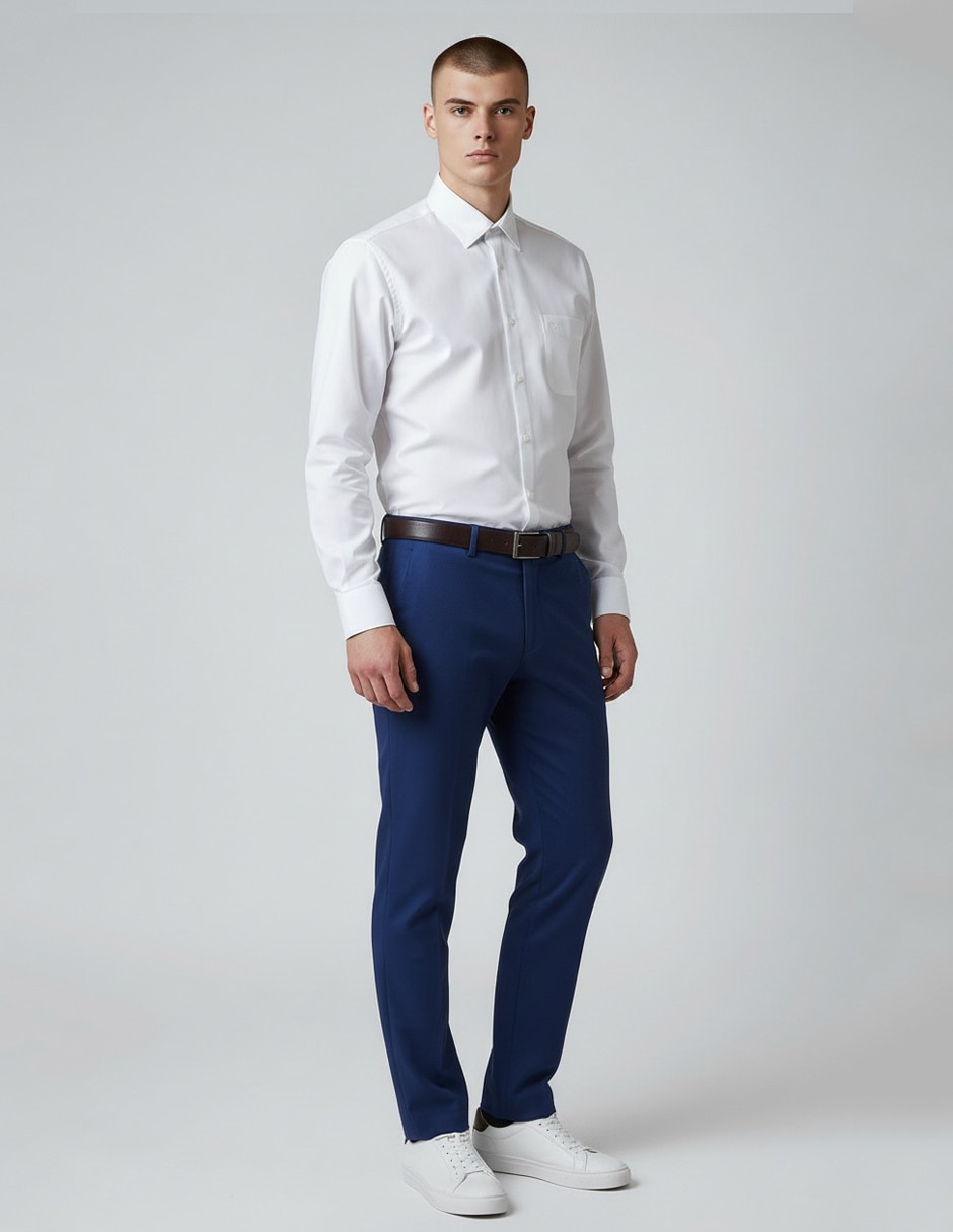 Camisa formal manga larga para hombre 2