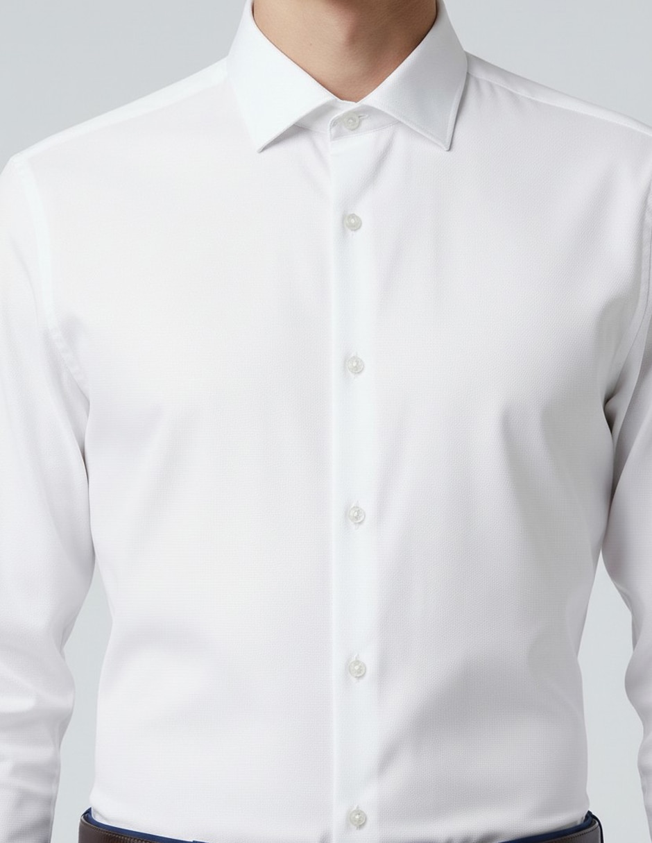 Camisa formal manga larga para hombre 4
