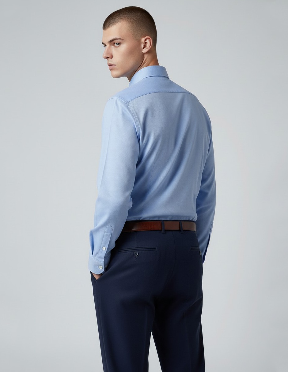 Camisa formal manga larga para hombre 2