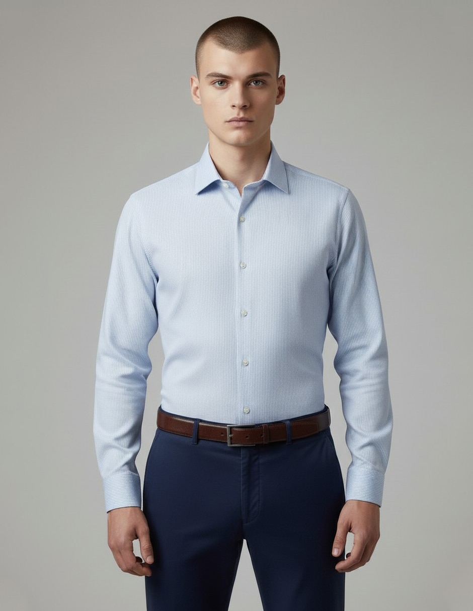 Camisa de vesti manga larga para hombre Camisa de vesti manga larga para hombre
