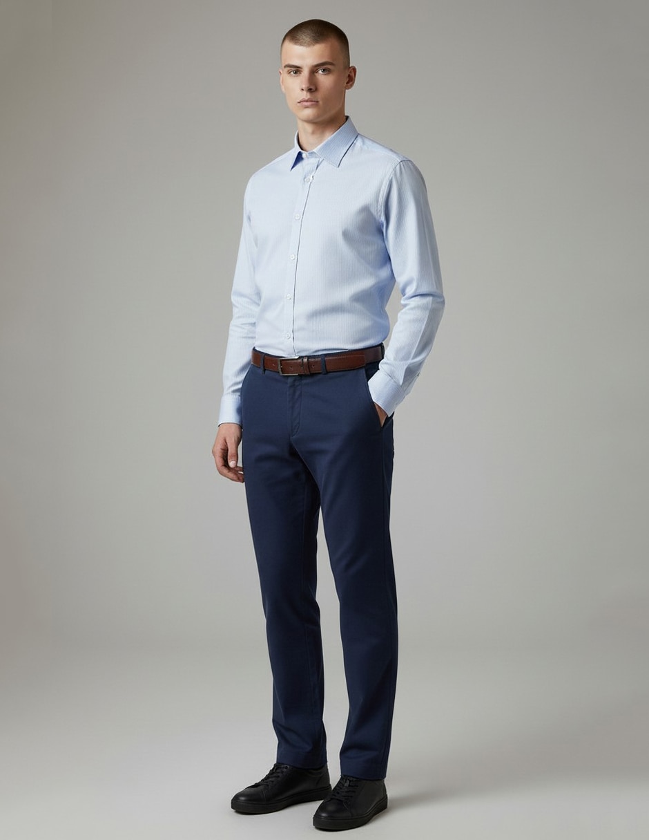 Camisa de vesti manga larga para hombre 2