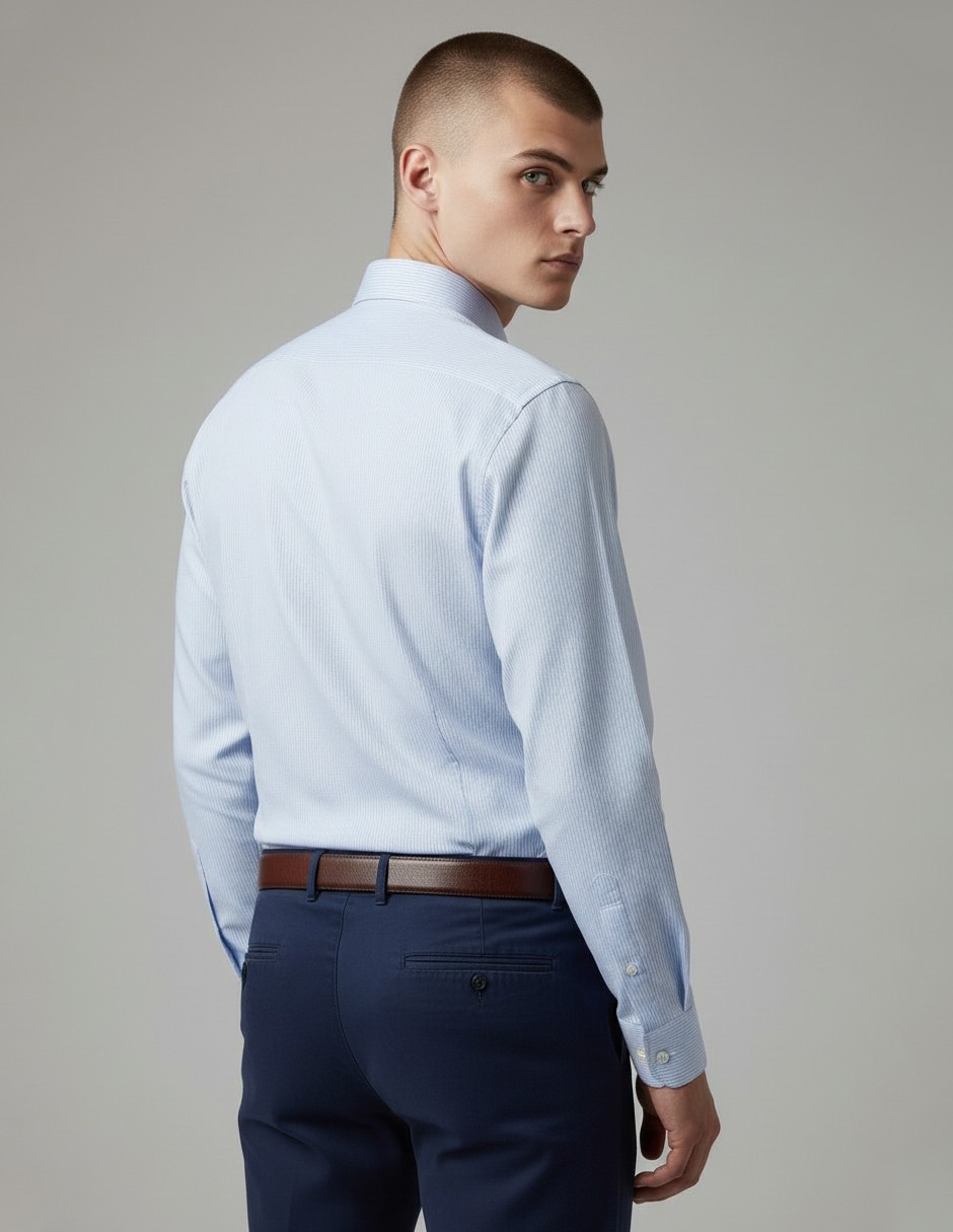 Camisa de vesti manga larga para hombre 3