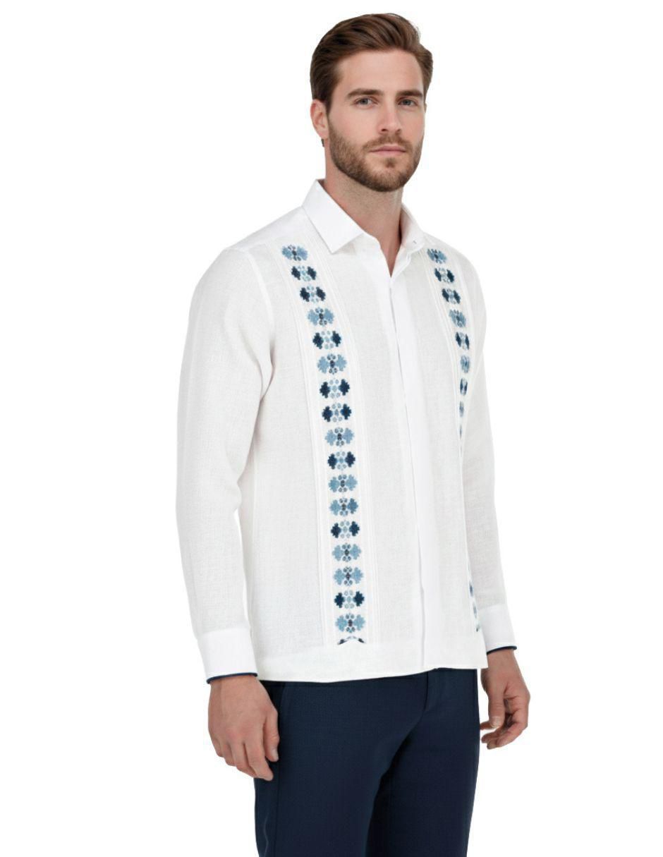 Guayabera manga larga para hombre 2