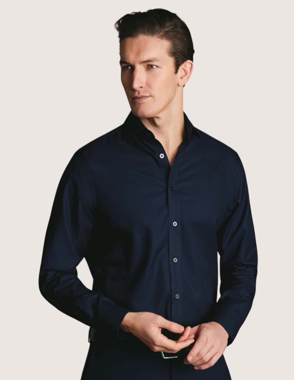Camisa de vestir de algodón manga larga para hombre Camisa de vestir de algodón manga larga para hombre