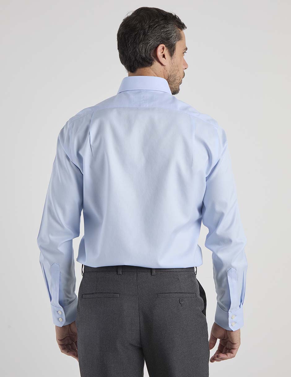Camisa de vestir de algodón manga larga para hombre 11