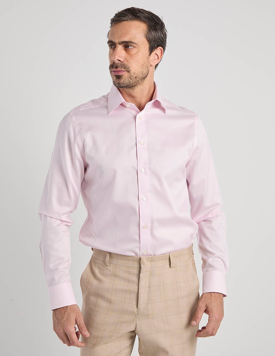Camisa de vestir de algodón manga larga para hombre 7