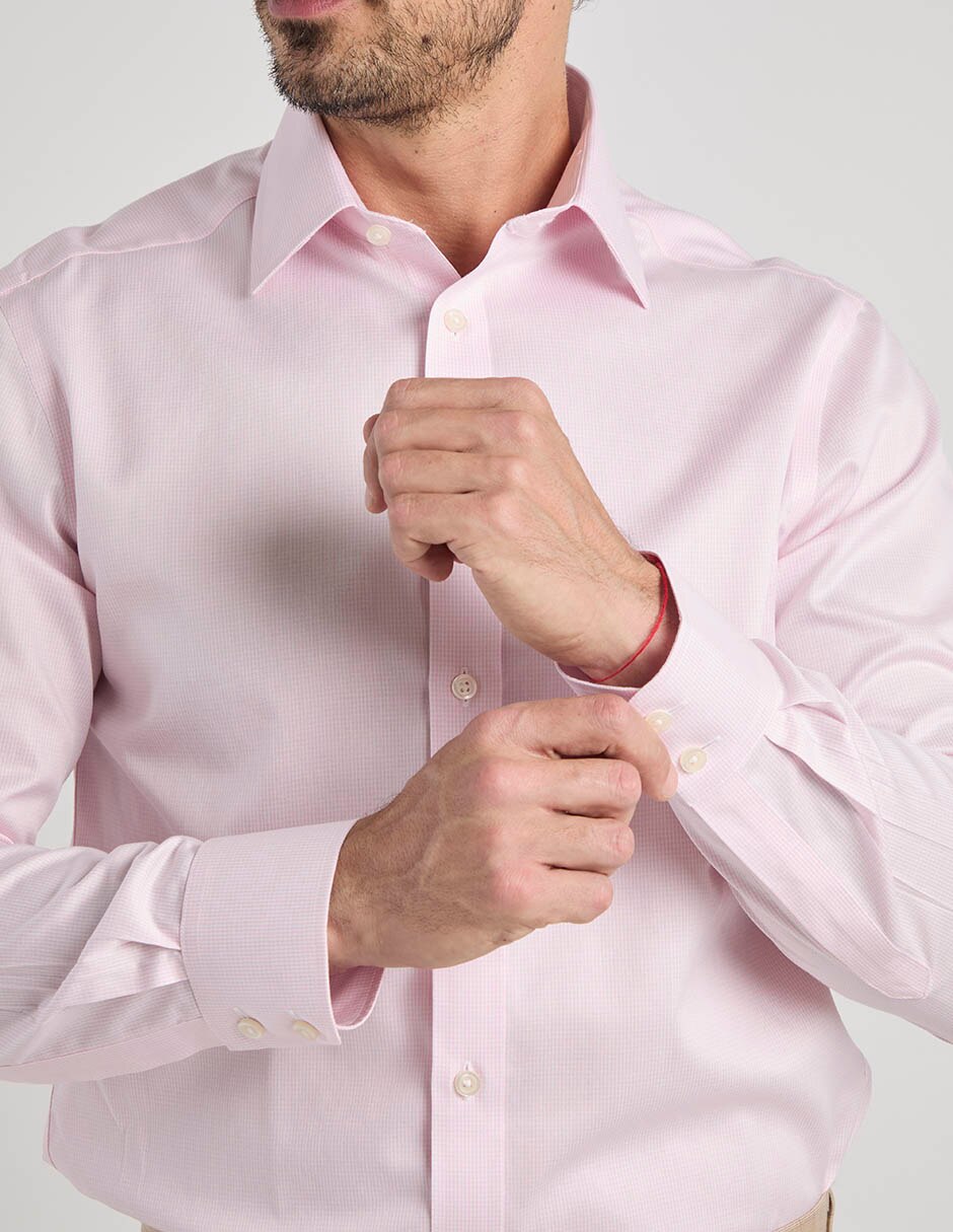 Camisa de vestir de algodón manga larga para hombre 10