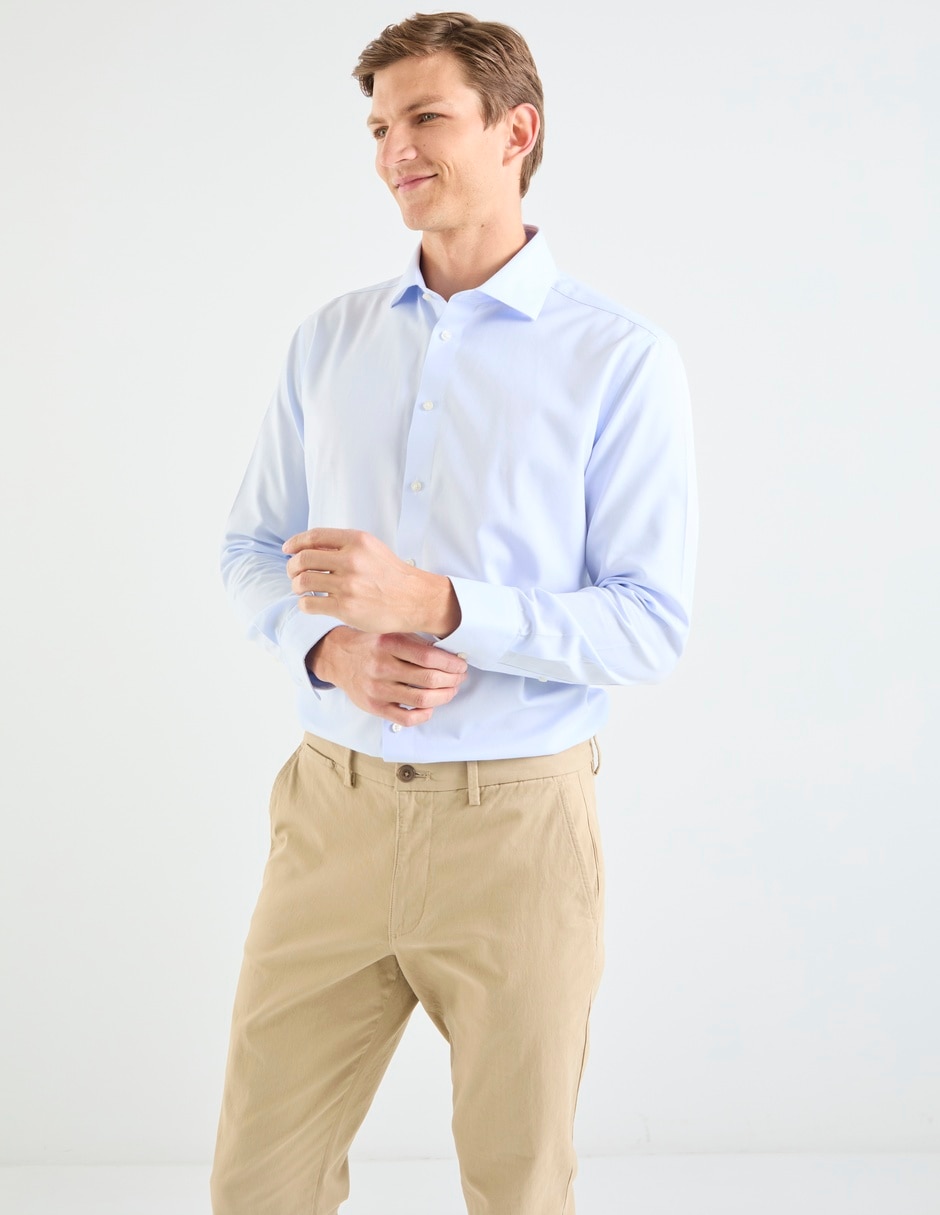 Camisa casual de algodón manga larga para hombre 2