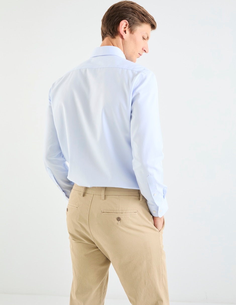 Camisa casual de algodón manga larga para hombre 6