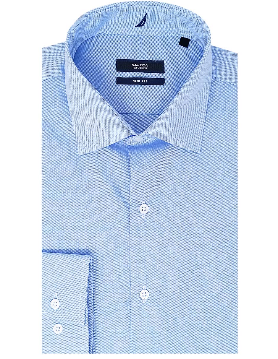Camisa de vestir de algodón manga larga para hombre