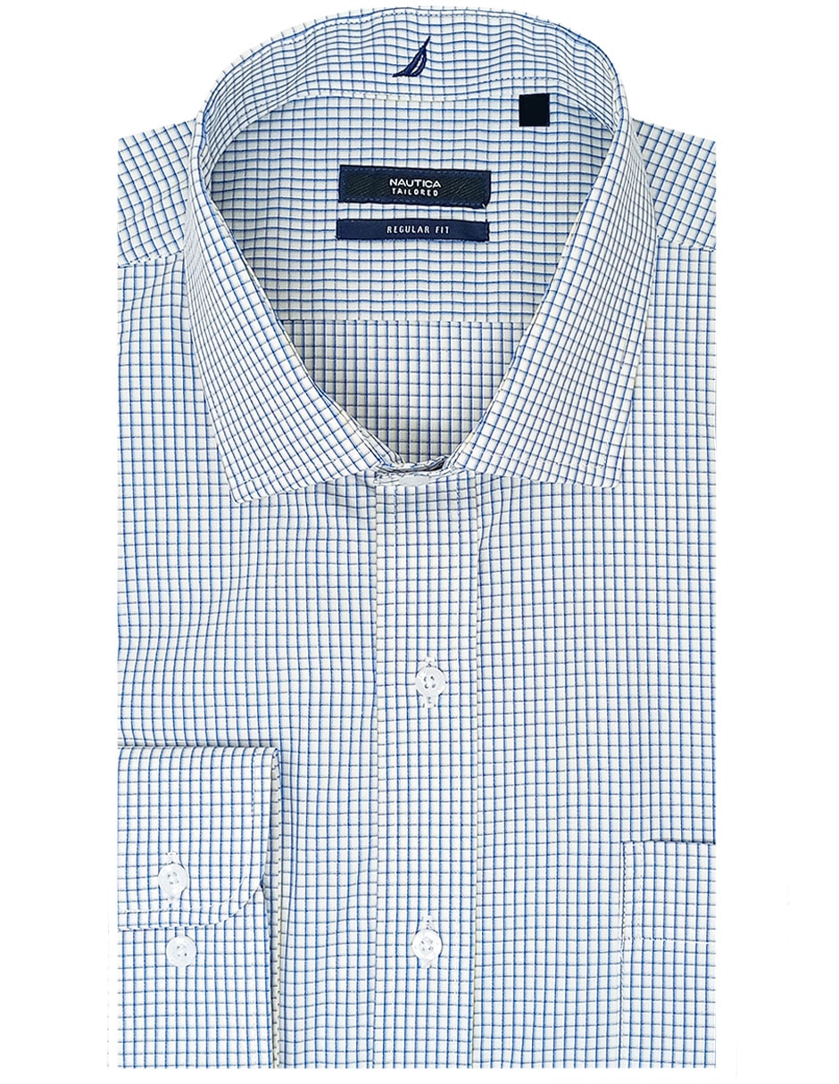 Camisa de vestir de algodón manga larga para hombre