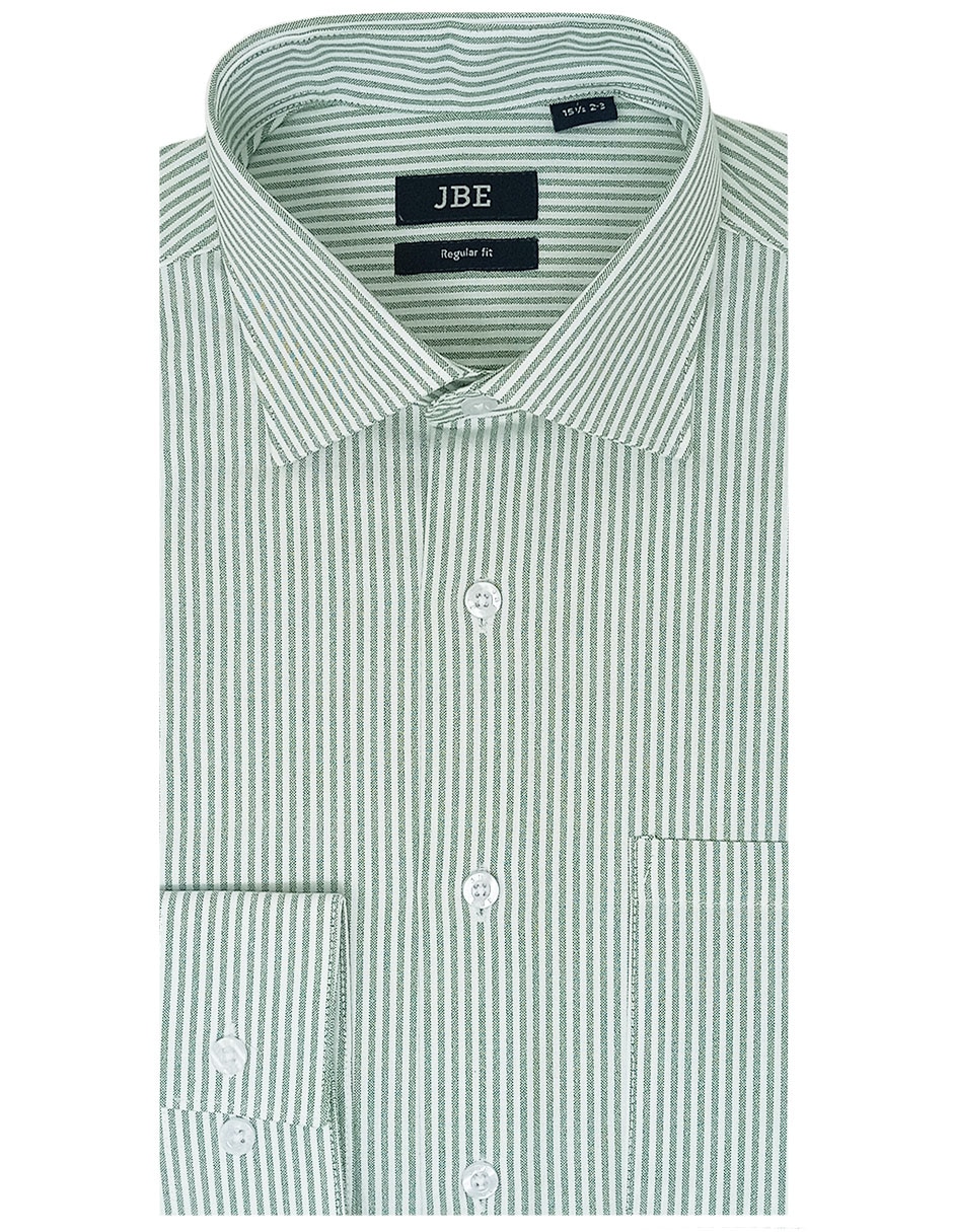 Camisa de vestir de algodón manga larga para hombre