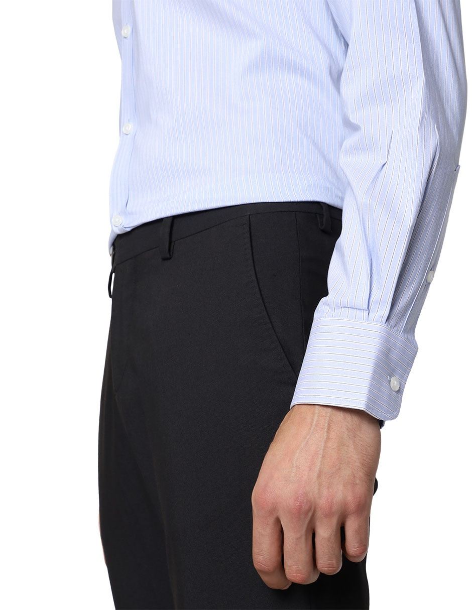 Camisa formal de algodón manga larga para hombre 2