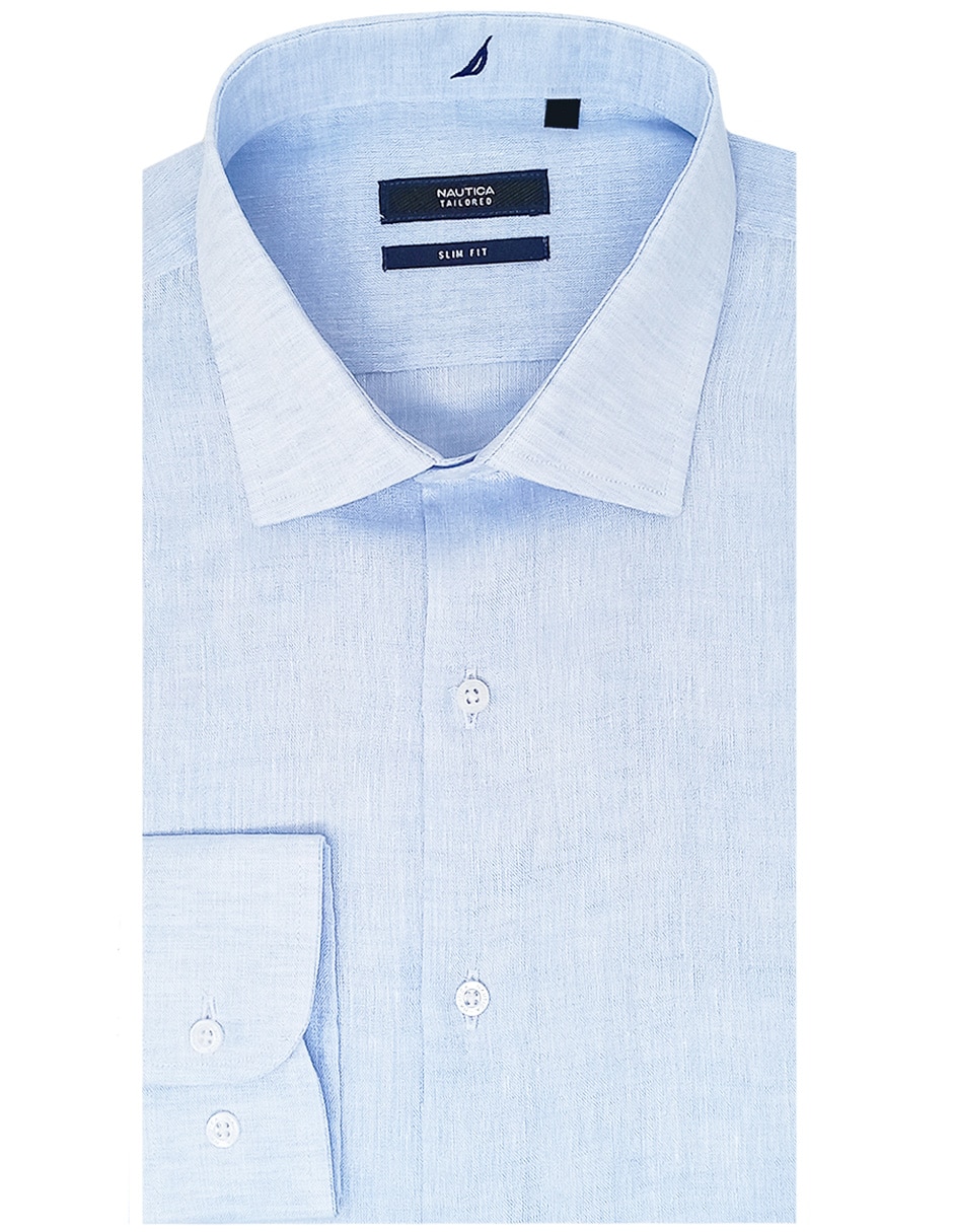 Camisa de vestir de lino manga larga para hombre Camisa de vestir de lino manga larga para hombre