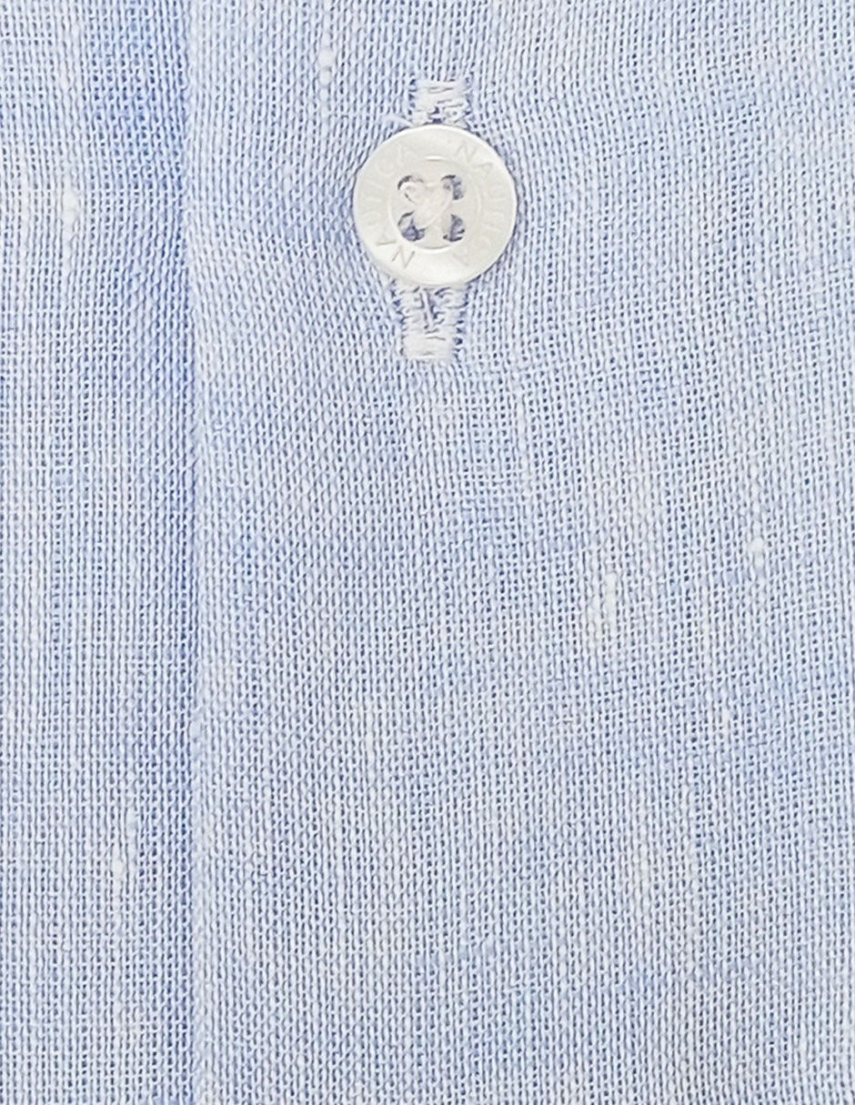 Camisa de vestir de lino manga larga para hombre 3