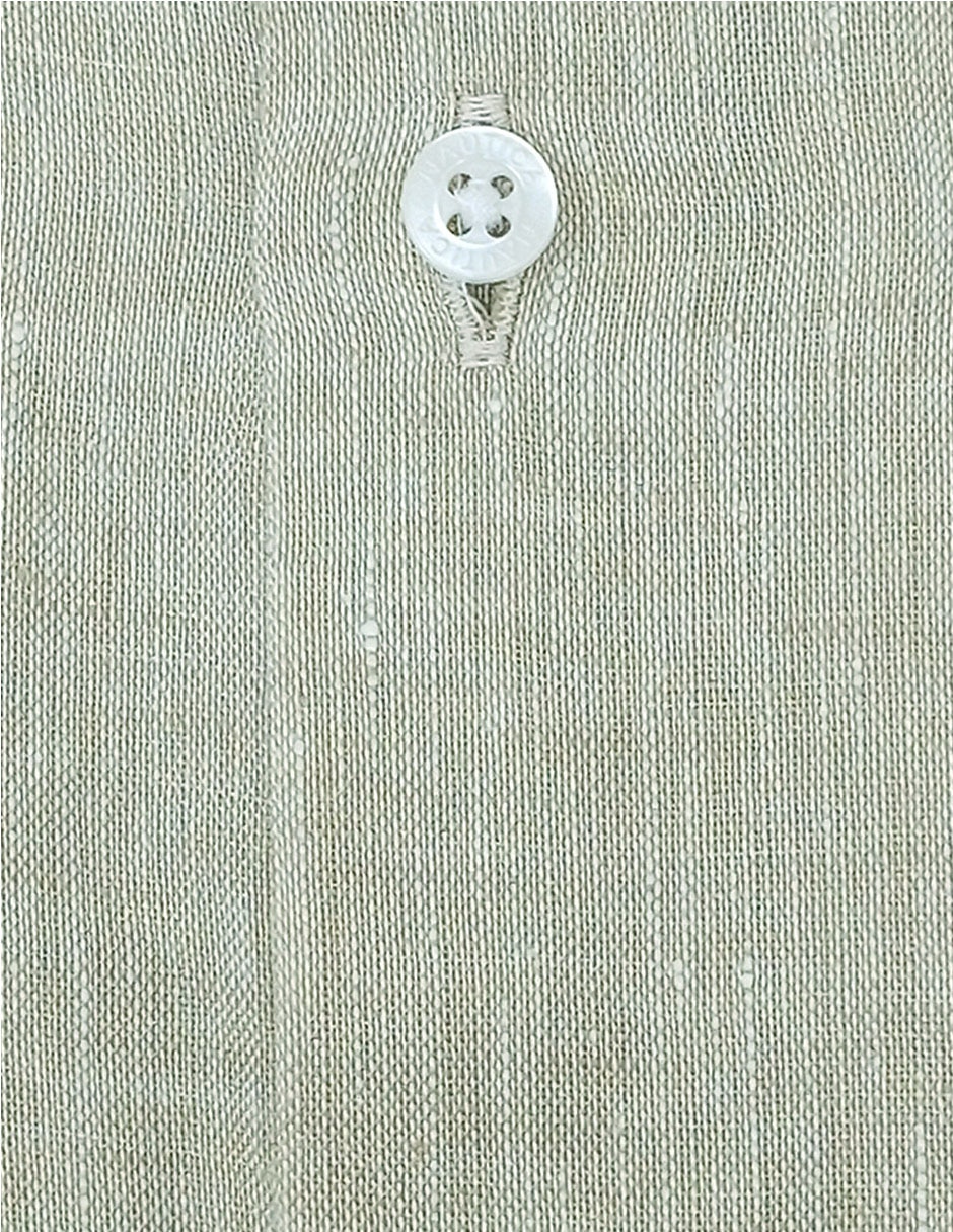 Camisa de vestir de lino manga larga para hombre 3
