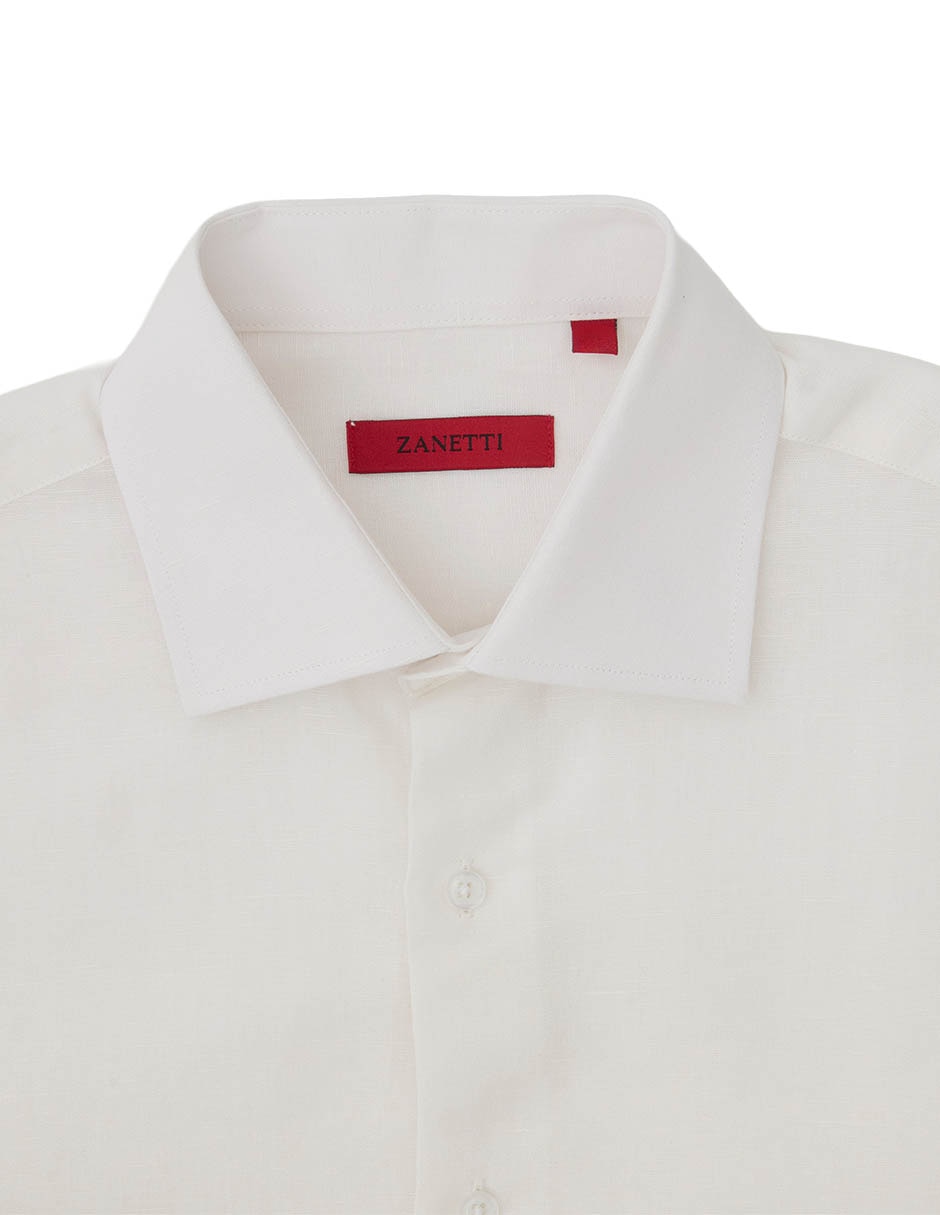 Camisa de vestir de lino manga larga para hombre 6