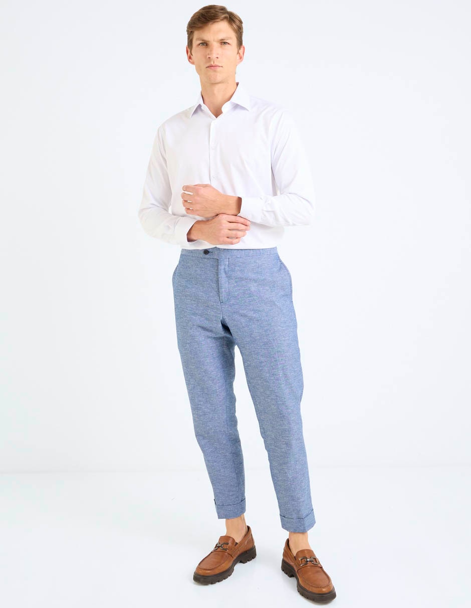 Camisa formal de bambú manga larga para hombre 3