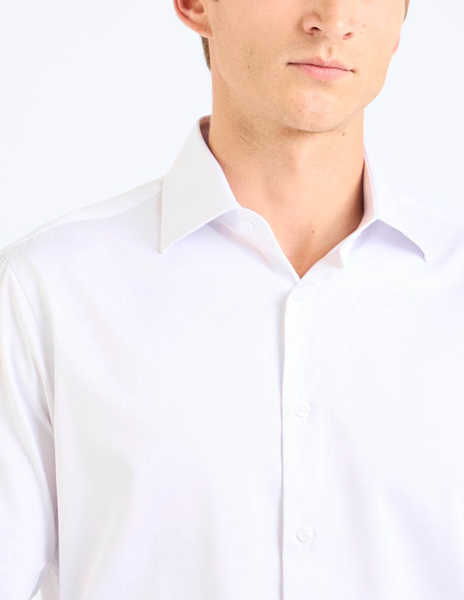 Camisa formal de bambú manga larga para hombre 4