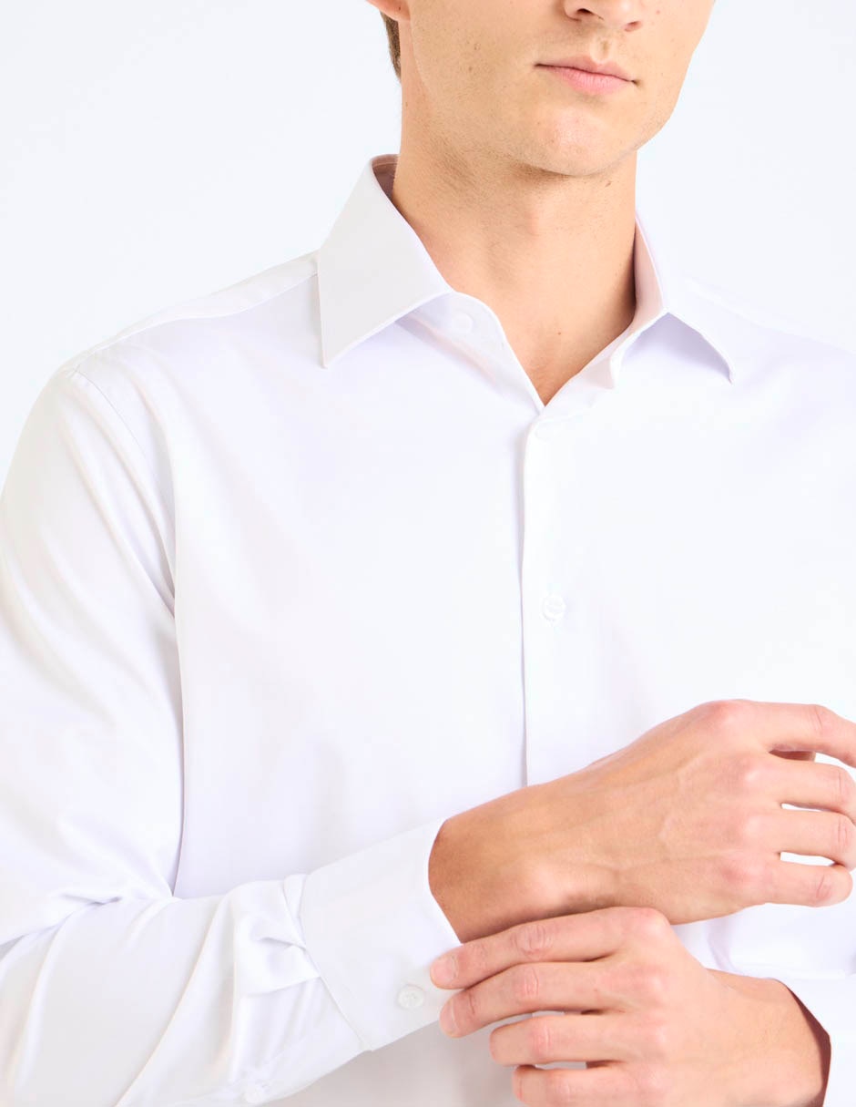 Camisa formal de bambú manga larga para hombre 5