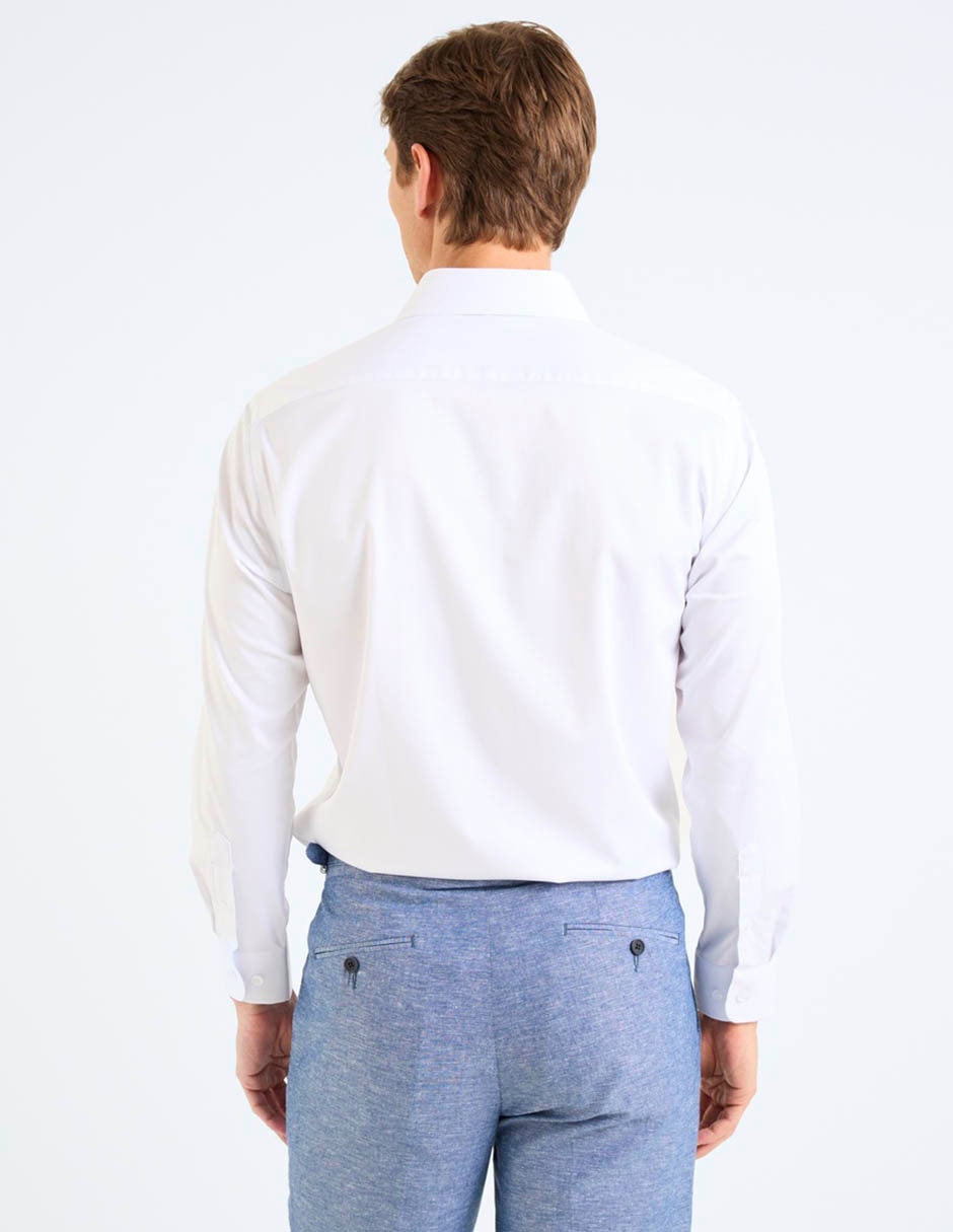 Camisa formal de bambú manga larga para hombre 6