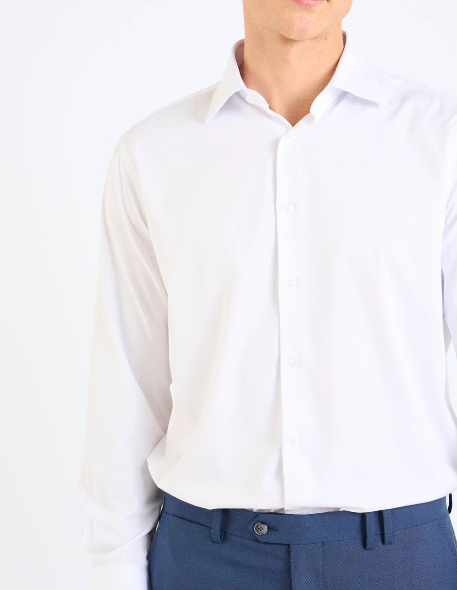 Camisa formal de bambú manga larga para hombre 5