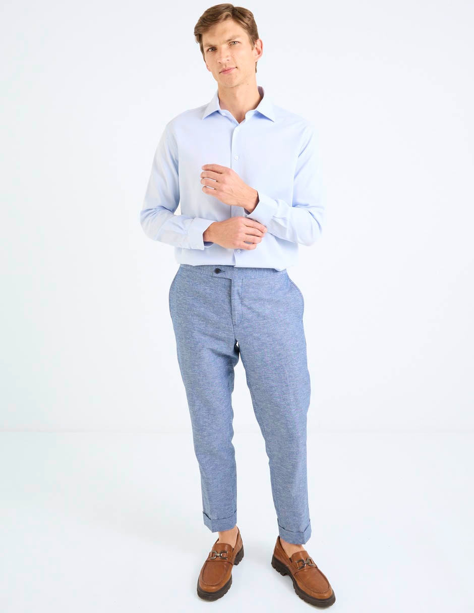 Camisa formal de bambú manga larga para hombre 3