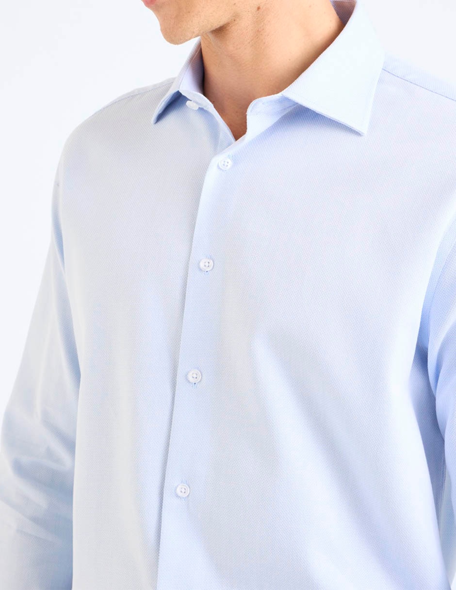 Camisa formal de bambú manga larga para hombre 5