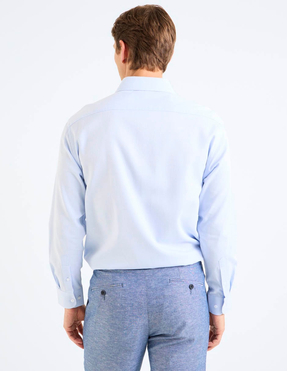Camisa formal de bambú manga larga para hombre 6