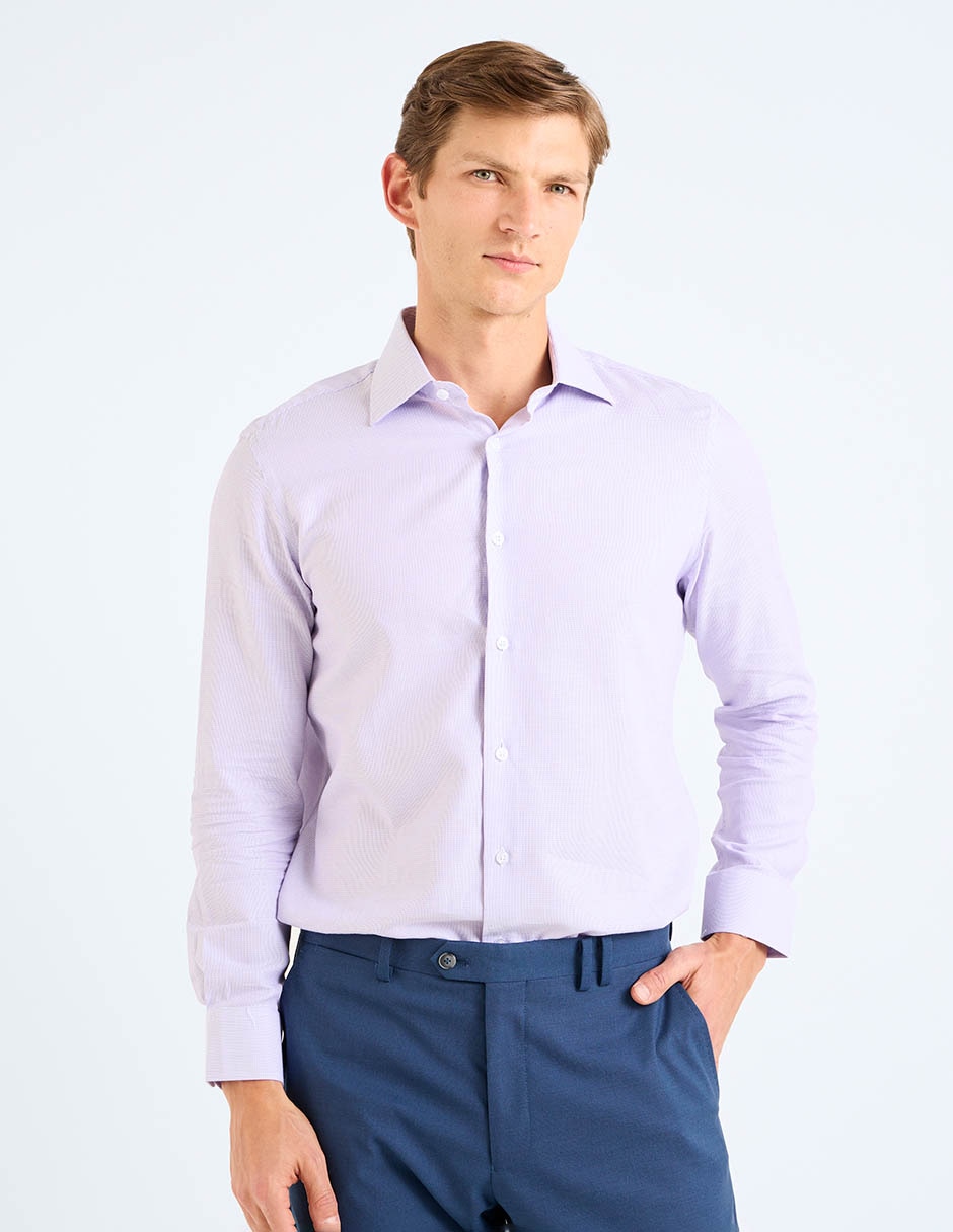 Camisa formal de algodón manga larga para hombre Camisa formal de algodón manga larga para hombre