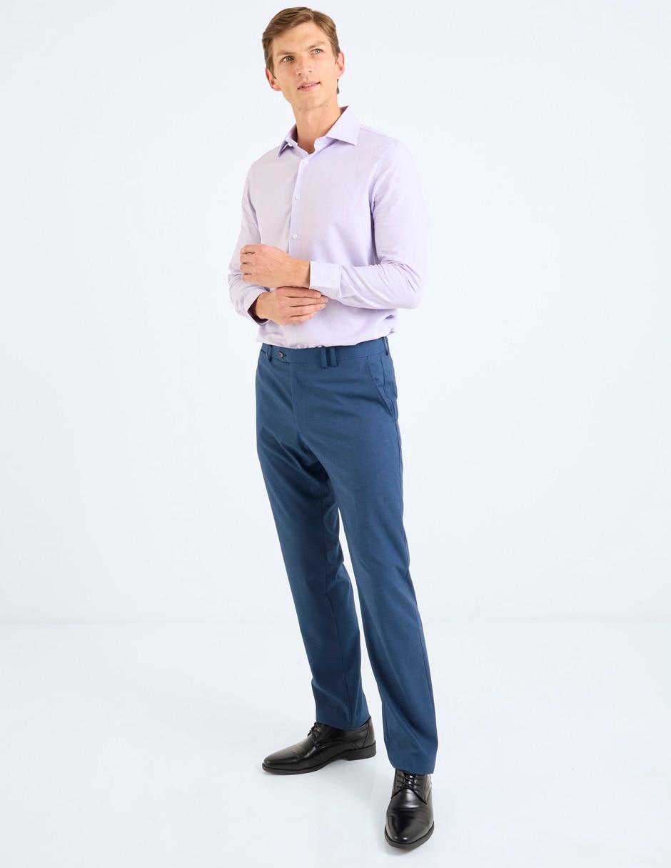 Camisa formal de algodón manga larga para hombre 3