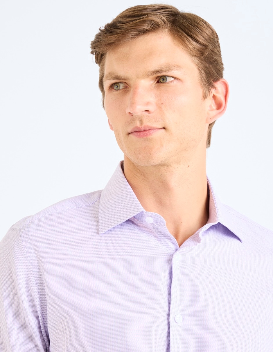 Camisa formal de algodón manga larga para hombre 4