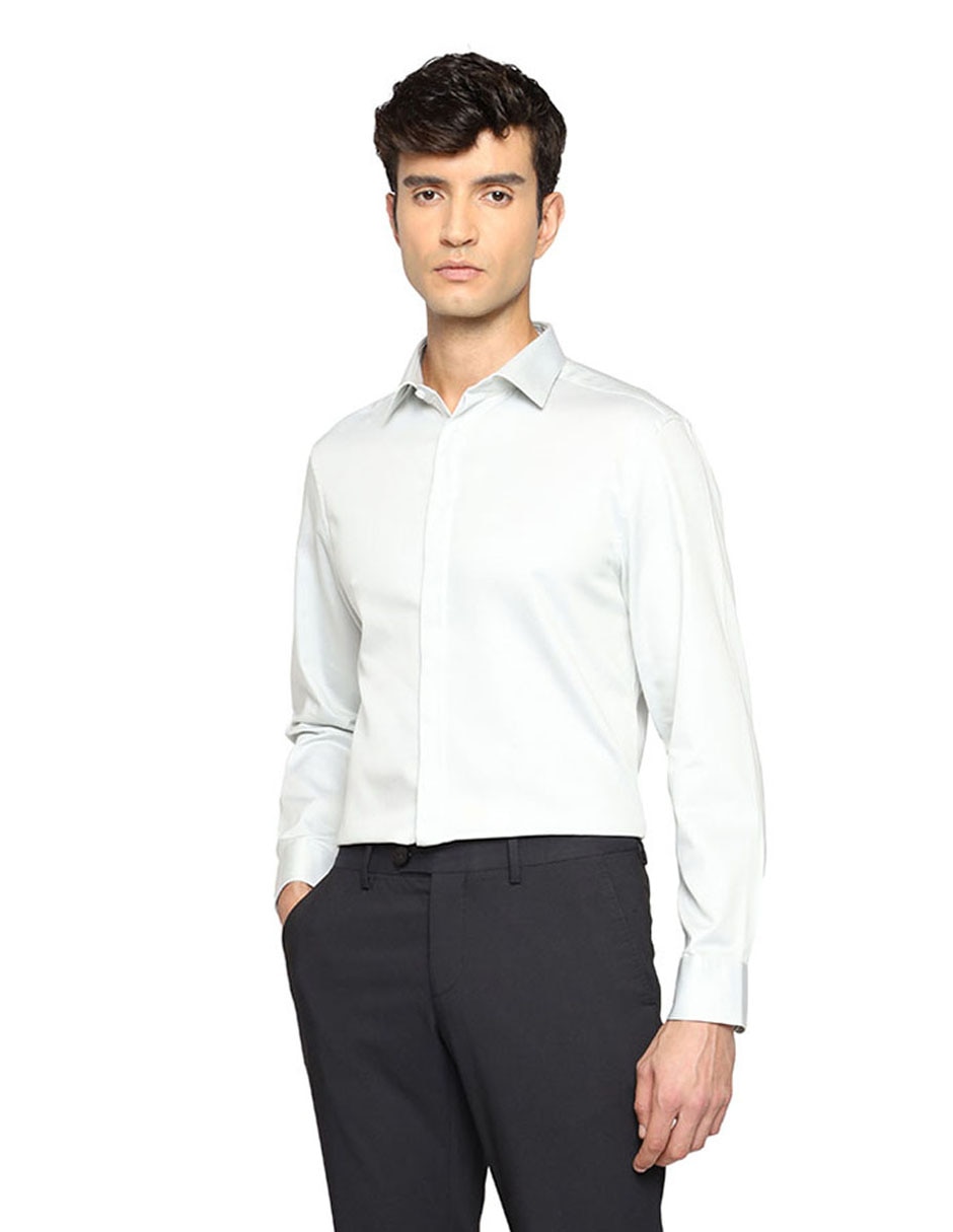 Camisa formal de algodón manga larga para hombre Camisa formal de algodón manga larga para hombre