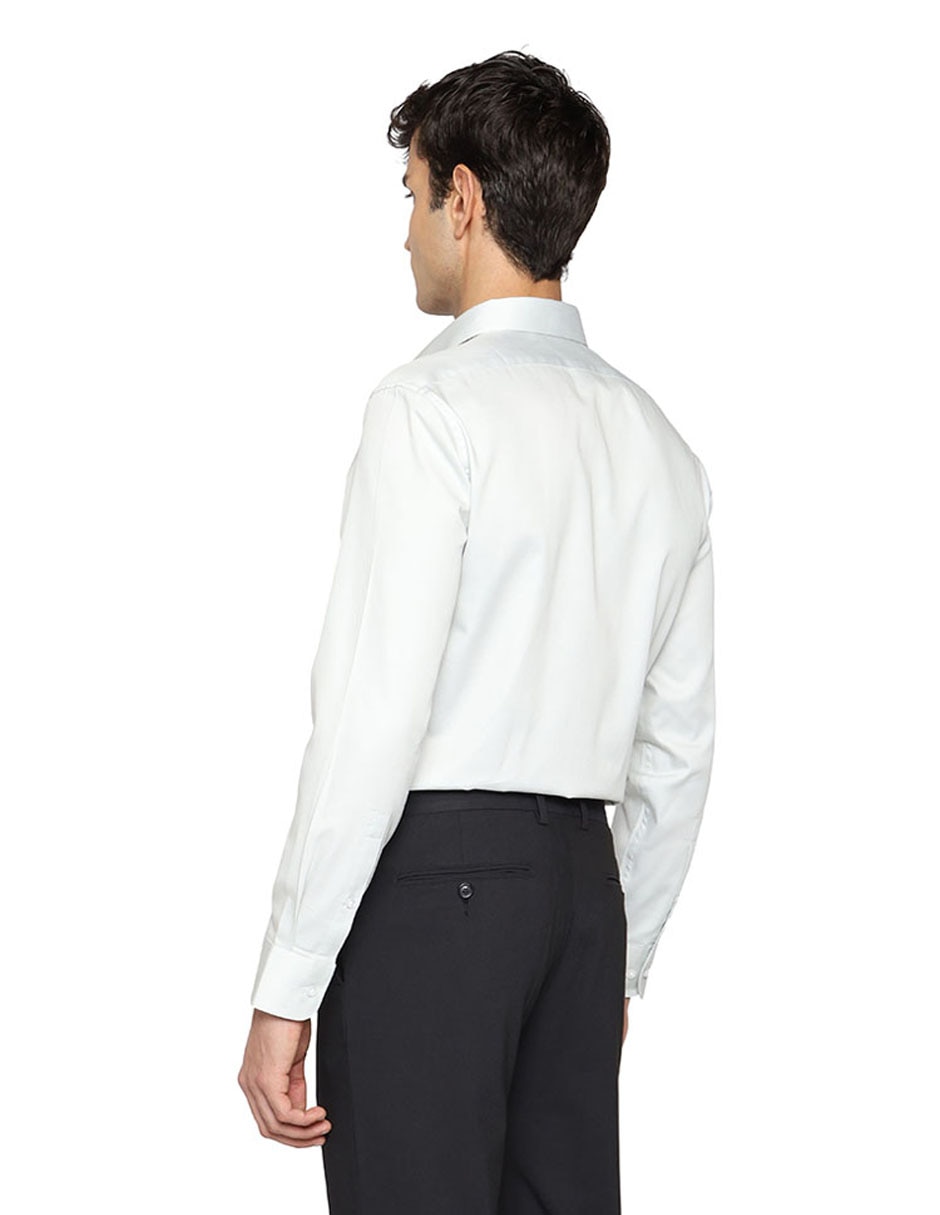 Camisa formal de algodón manga larga para hombre 2