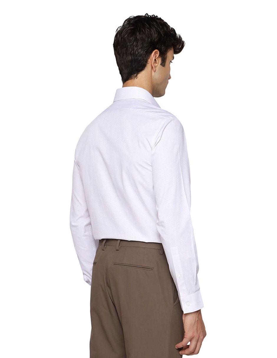 Camisa formal de algodón manga larga para hombre 2