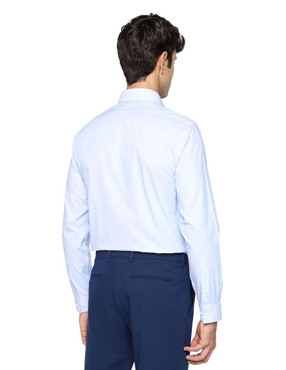 Camisa formal de algodón manga larga para hombre 2